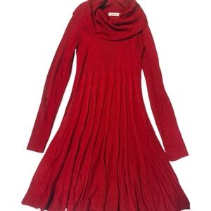 Calvin Klein Red Long Sleeve Dress